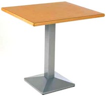 base quadrata in acciaio cromato colonna tubo quadro per tavoli ristoranti ATT004