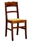 sedia rustica in legno e paglia 206