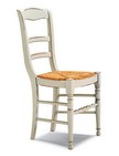 sedie in legno anticato bianco e sedile in paglia 180
