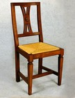 sedia in legno con seduta impagliata 132