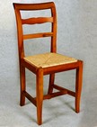 sedia in legno di noce con sedile in paglia 131